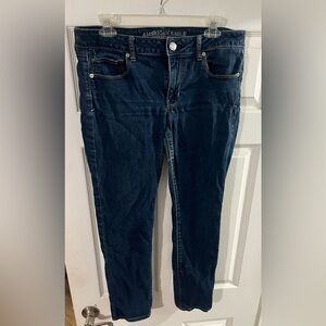 American Eagle Dark Indigo Straight Leg Jeans